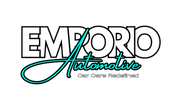 Emporio Automotive logo with black and teal text on a white background