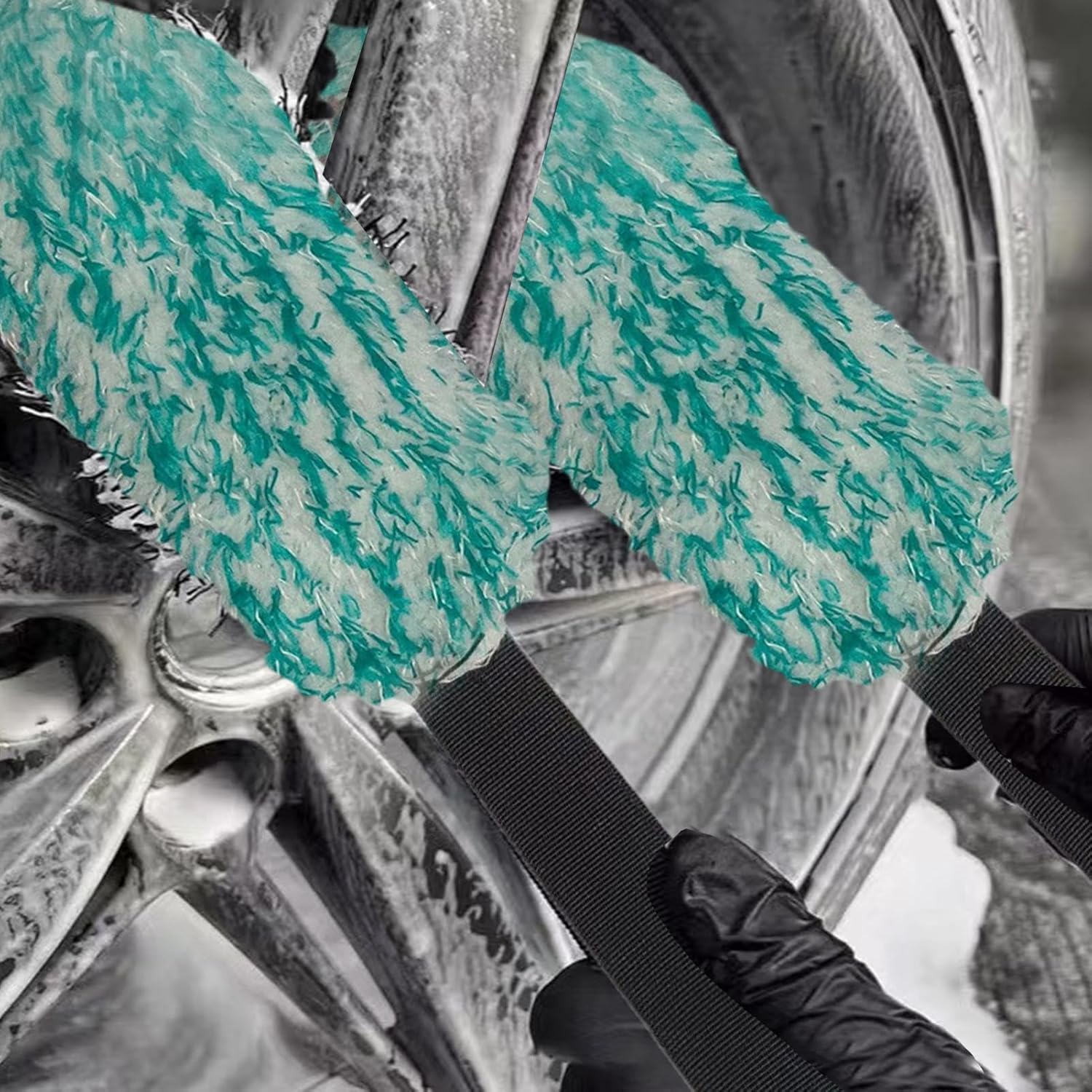 Wheelie Ferret; Microfibre Wheel Cleaning Strap