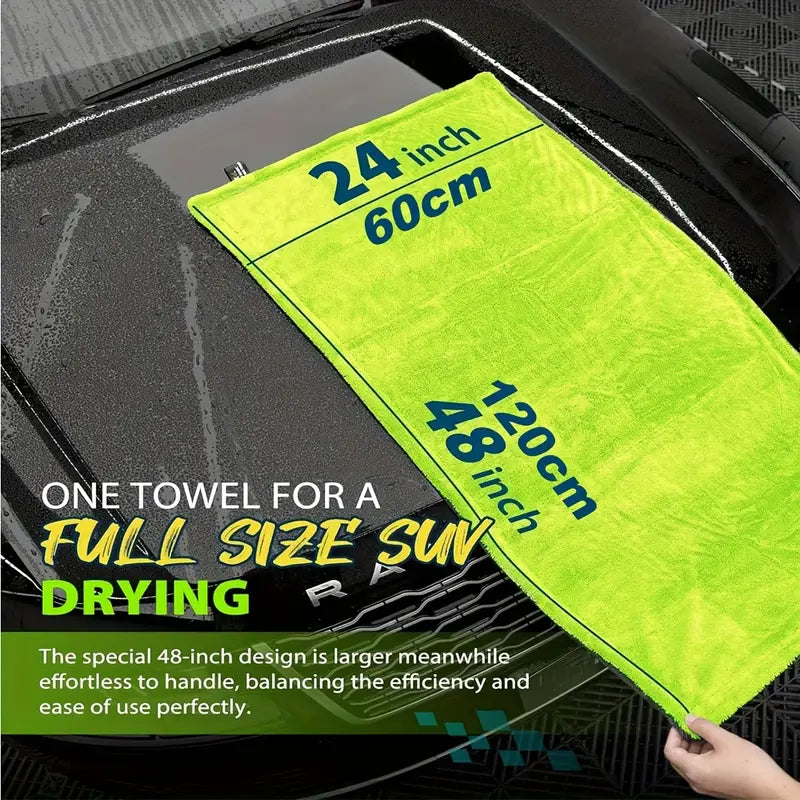 Green Dried Monster; 1400GSM Twisted Loop Drying Towel